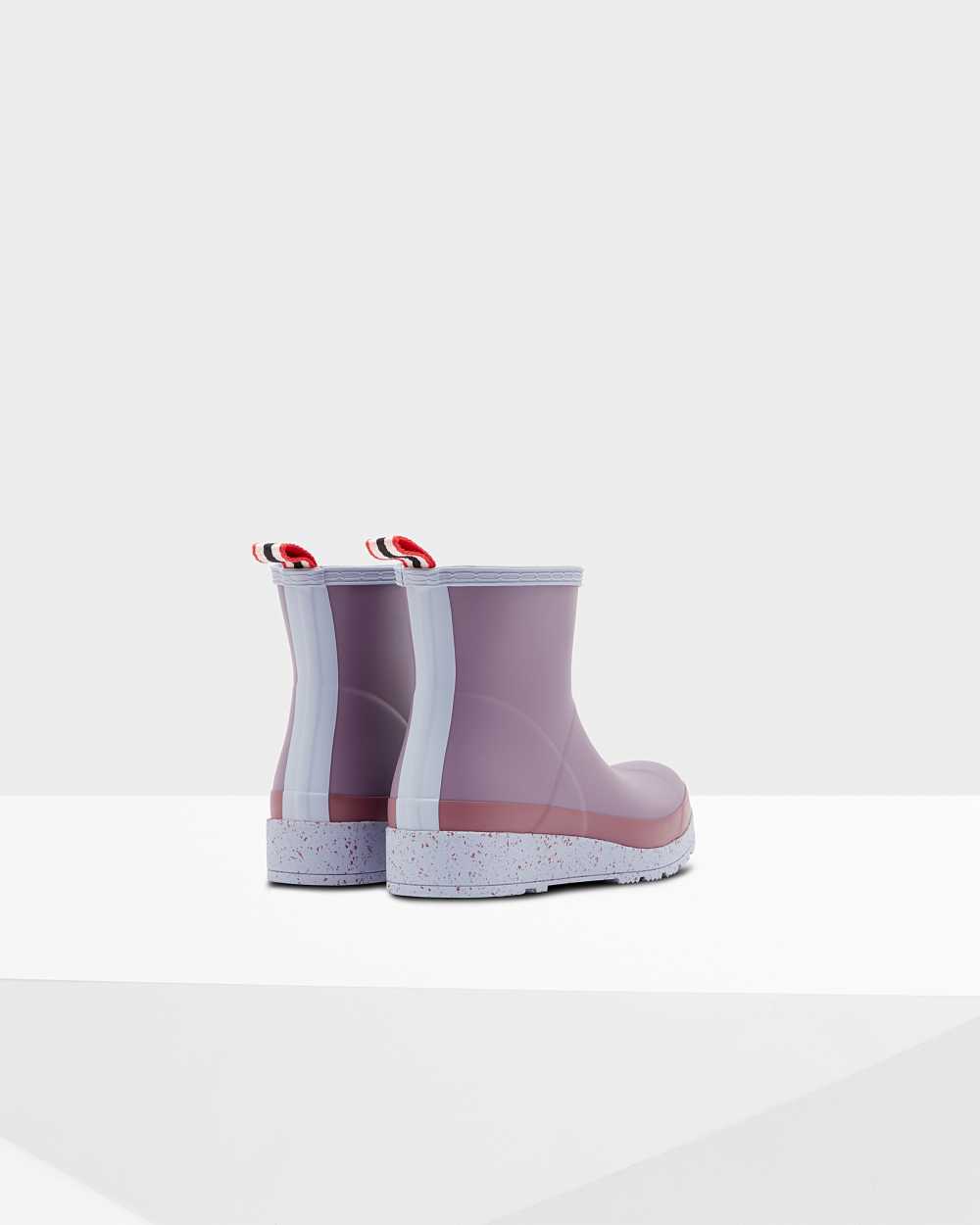 Hunter Original Play Short Speckle Mid-Calf Women's Rain Boots NZ-07183Q Purple